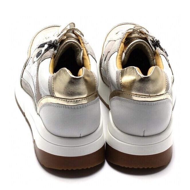 Helioform Helioform 284.002 Wit 0359 wit goud Helioform 284.002 wit dames veterschoenen | Theo Jansen Schoenen